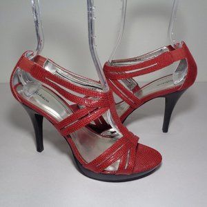 Style & Co. Size 9 M SULTRY Red New Heeled Sandals